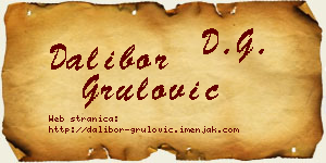 Dalibor Grulović vizit kartica